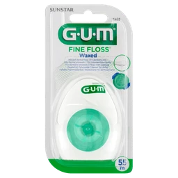 Gum Fine Floss, nić dentystyczna, woskowana, 55 m 