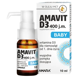 Amavit D3 Baby 400 j.m. płyn 