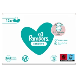 Pampers Sensitive, chusteczki nawilżane 