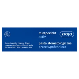 Ziaja Mintperfekt Activ, pasta przeciwpróchnicza dla dorosłych i dzieci powyżej 6 lat 