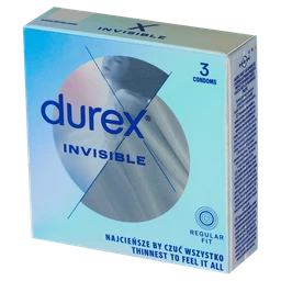 Prezerwatywy Durex INVISIBLE ekstra cienkie 