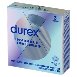 Prezerwatywy Durex INVISIBLE dodatkowo nawilżane 
