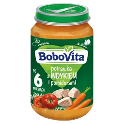 BoboVita, obiadek potrawka z indykiem i pomidorami, 6 m+ 