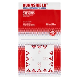 Burnshield, opatrunek hydrożelowy na oparzenia, 20 cm x 20 cm 