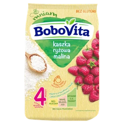 BoboVita, kaszka ryżowa o smaku malinowym, 4m+ 