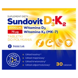 Sundovit D3+K2 75 µg+50 µg tabletki 