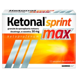 Ketonal Sprint Max 50 mg granulat do sporządzania roztworu doustnego 