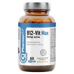 B12-Vit Max Methyl Active Clean Label 2,85 mg+100 µg kapsułki 