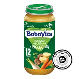 BoboVita Junior, obiadek warzywa w potrawce z cielęciną, 12m+ 