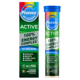 Plusssz Active 100% Energy Complex tabletki musujące o smaku owocowym 