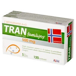 Tran familijny z witaminami A+D 498 mg+400 µg+5 µg kapsułki 