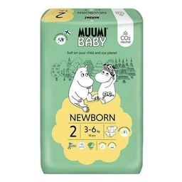 MUUMI BABY NEWBORN 2 Pieluszki jednorazowe dla dzieci o wadze 3-6 kg 