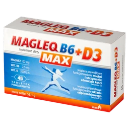 Magleq B6 Max + D3 102 mg+2,5 mg+50 µg tabletki 