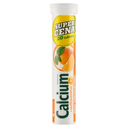 Calcium 300 mg + witamina C tabletki musujące o smaku pomarańczowym 