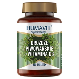 Humavit Drożdże piwowarskie + witamina D3 tabletki 