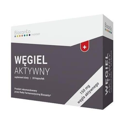 Węgiel aktywny 150 mg kapsułki 