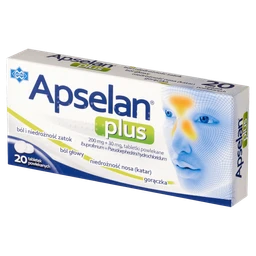 Apselan Plus 200 mg+30 mg tabletki powlekane 