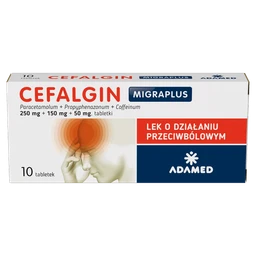 Cefalgin Migraplus 250 mg+150 mg+50 mg tabletki 