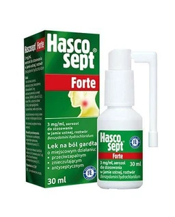 Hascosept Forte 3 mg/ml aerozol do stosowania w jamie ustnej, roztwór 