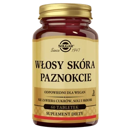 Solgar Włosy, skóra, paznokcie tabletki 