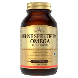 Solgar Pełne Spektrum Omega 1200 mg+10 µg+2,5 µg kapsułki 