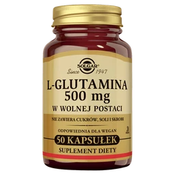 Solgar L-Glutamina 500 mg kapsułki 