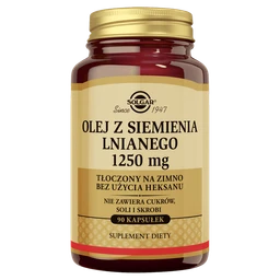 Solgar Olej z siemienia lnianego 1250 mg kapsułki 