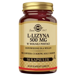 Solgar L-Lizyna 500 mg kapsułki 