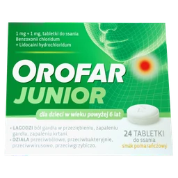 Orofar Junior 1 mg + 1 mg tabletki do ssania 