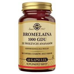 Solgar Bromelaina 1000 GDU 150 mg kapsułki 