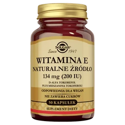 Solgar Naturalna Witamina E 134 mg+13 mg kapsułki 