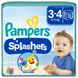 Pampers Splashers, pieluchomajtki do pływania, rozmiar 3-4, 6-11 kg 