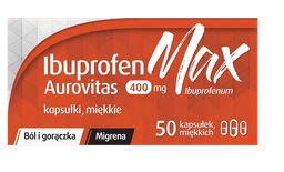 Ibuprofen MAX Aurovitas 400 mg kapsułki miękkie 