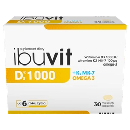 Ibuvit D3 1000 + K2 MK-7 Omega 3 kapsułki 