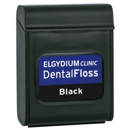 Elgydium Clinic, czarna nić dentystyczna 50 m 