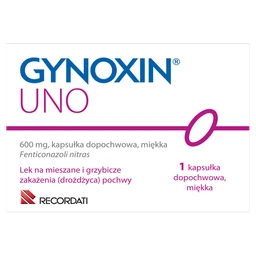 Gynoxin Uno 600 mg kapsułka dopochwowa, miękka 