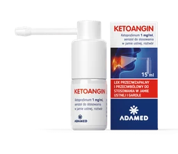 Ketoangin 0,024 g/15 ml aerozol do stosowania w jamie ustnej, roztwór 