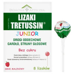 Tretussin Junior Lizaki o smaku malinowym 
