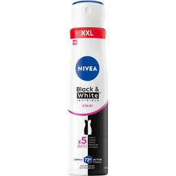 Nivea Invisible Clear Black & White, antyperspirant, spray 