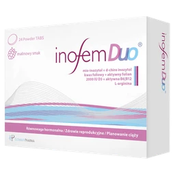 Inofem Duo tabletki do ssania o smaku malinowym 
