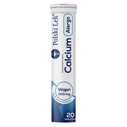 Calcium Alergo 300 mg+60 mg tabletki musujące o smaku pomarańczowym 