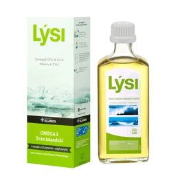 Tran Islandzki Lysi płyn doustny o smaku cytrynowo-miętowym 
