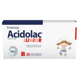 Acidolac Junior tabletki o smaku truskawkowym 