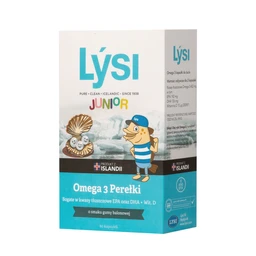 Lysi Junior Omega 3 Perełki kapsułki o smaku gumy balonowej 