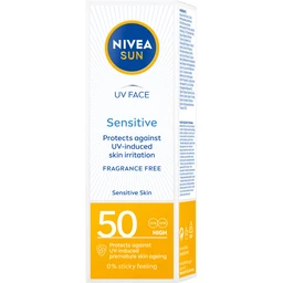 Nivea Sun Sensitive, ochronny krem do twarzy, SPF 50 