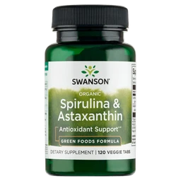 Swanson Organiczna spirulina i astaksantyna tabletki 