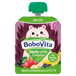 BoboVita, mus jagody i jabłka z bananem, 6m+ 