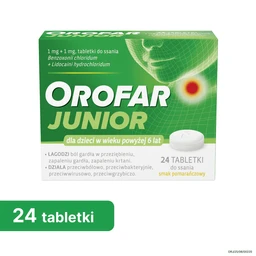 Orofar Junior 1 mg + 1 mg tabletki do ssania 