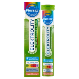 Plusssz Elektrolity 100% Ashwagandha Complex tabletki musujące o smaku jabłkowo-miętowym 