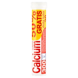 Calcium 300 mg tabletki musujące o smaku pomarańczowym 